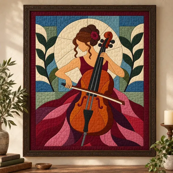 Cellist quilt pattern