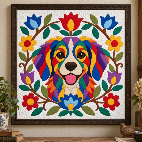 Rainbow Dog quilt pattern