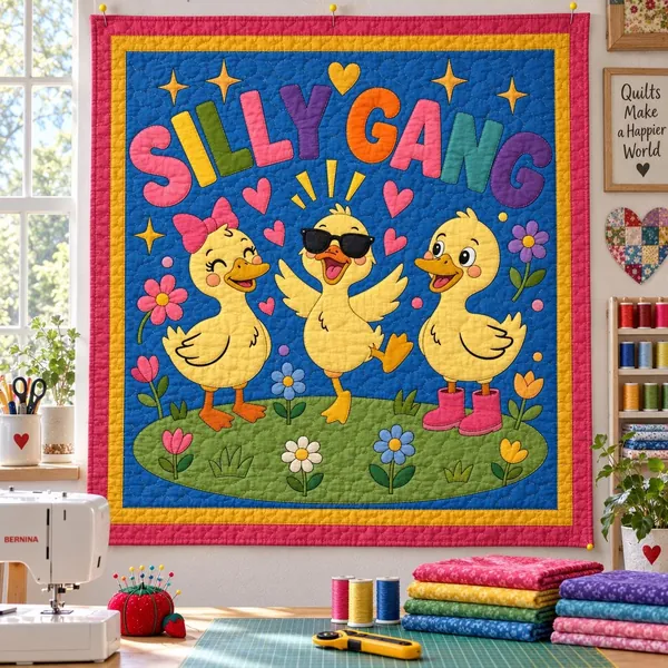 Silly Gang Ducks quilt pattern